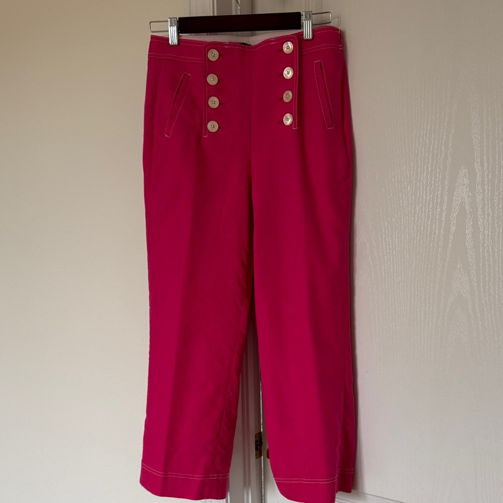 J. Crew Bright Fuchsia Sailor Crop Pants